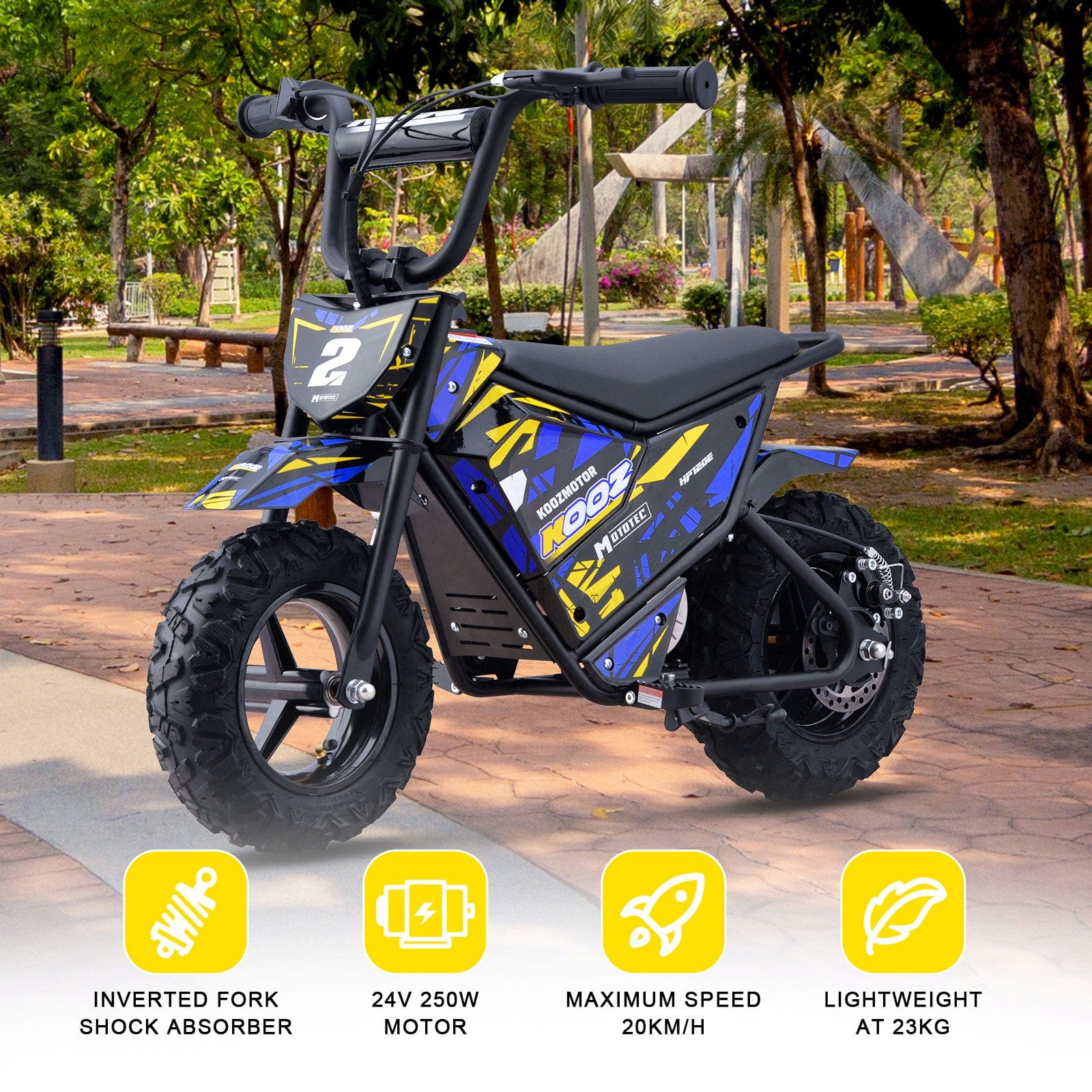 MotoTec 24v 250w (HP120E) Electric Powered Mini Bike Electric Mini Bikes MotoTec