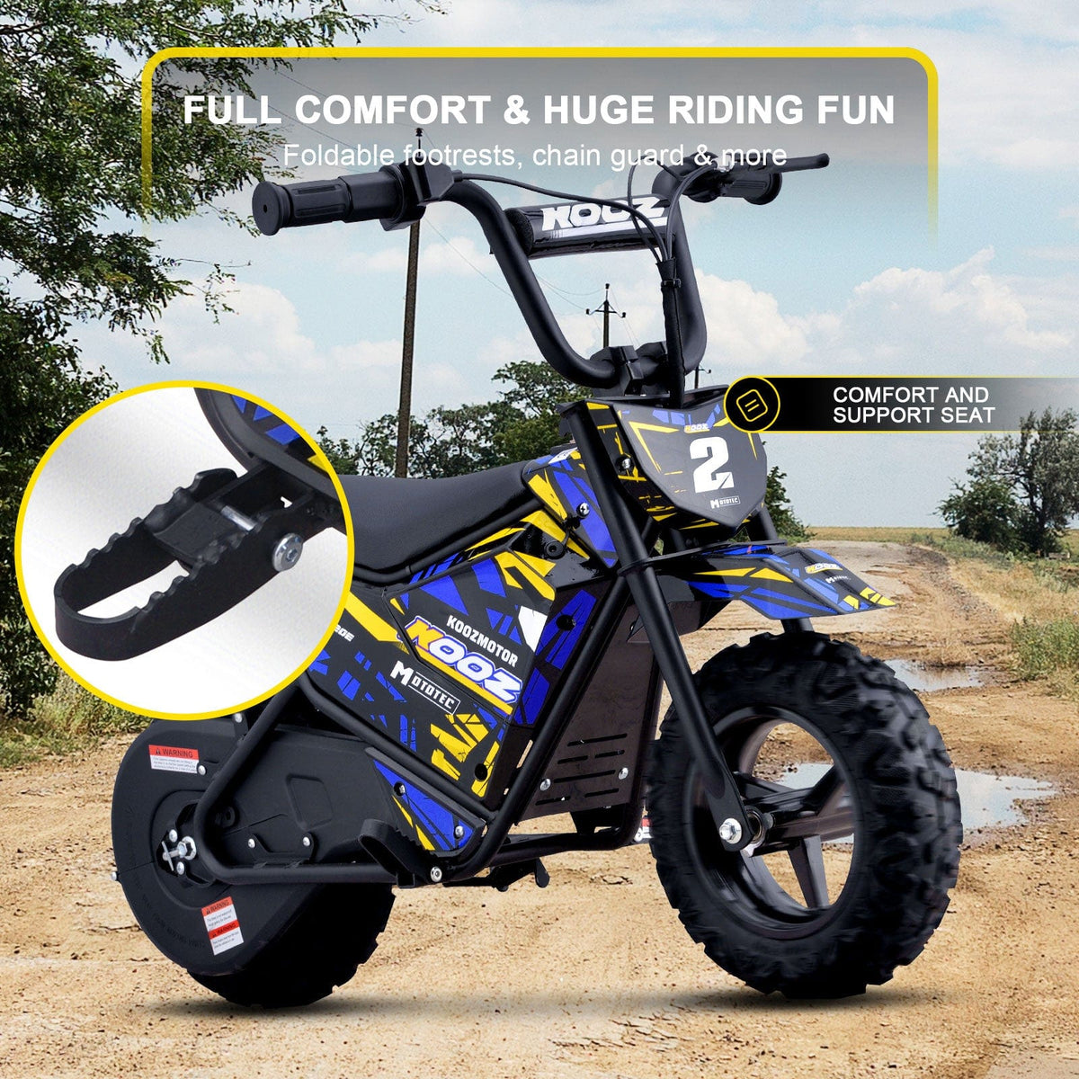 MotoTec 24v 250w (HP120E) Electric Powered Mini Bike Electric Mini Bikes MotoTec