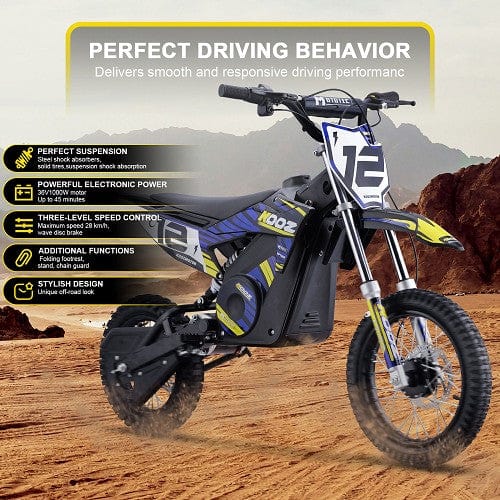 MotoTec 36v 1000w (HP112E) Electric Dirt Bike Electric Dirt Bikes MotoTec
