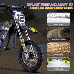 MotoTec 36v 1000w (HP112E) Electric Dirt Bike Electric Dirt Bikes MotoTec