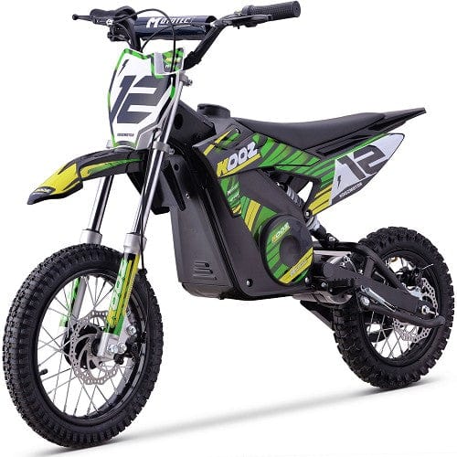 MotoTec 36v 1000w (HP112E) Electric Dirt Bike Electric Dirt Bikes MotoTec Green