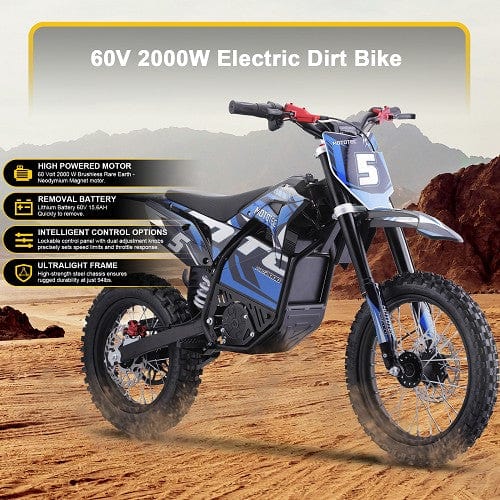 MotoTec 60v 2000w Pro Electric Dirt Bike Lithium (HP115E) Electric Dirt Bikes MotoTec