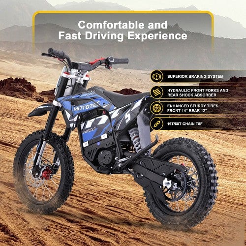 MotoTec 60v 2000w Pro Electric Dirt Bike Lithium (HP115E) Electric Dirt Bikes MotoTec