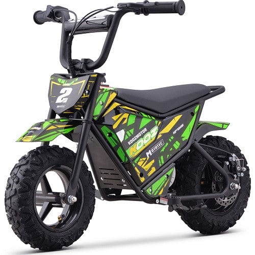 MotoTec 24v 250w (HP120E) Electric Powered Mini Bike Electric Mini Bikes MotoTec Green