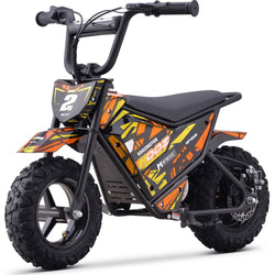 MotoTec 24v 250w (HP120E) Electric Powered Mini Bike Electric Mini Bikes MotoTec Orange