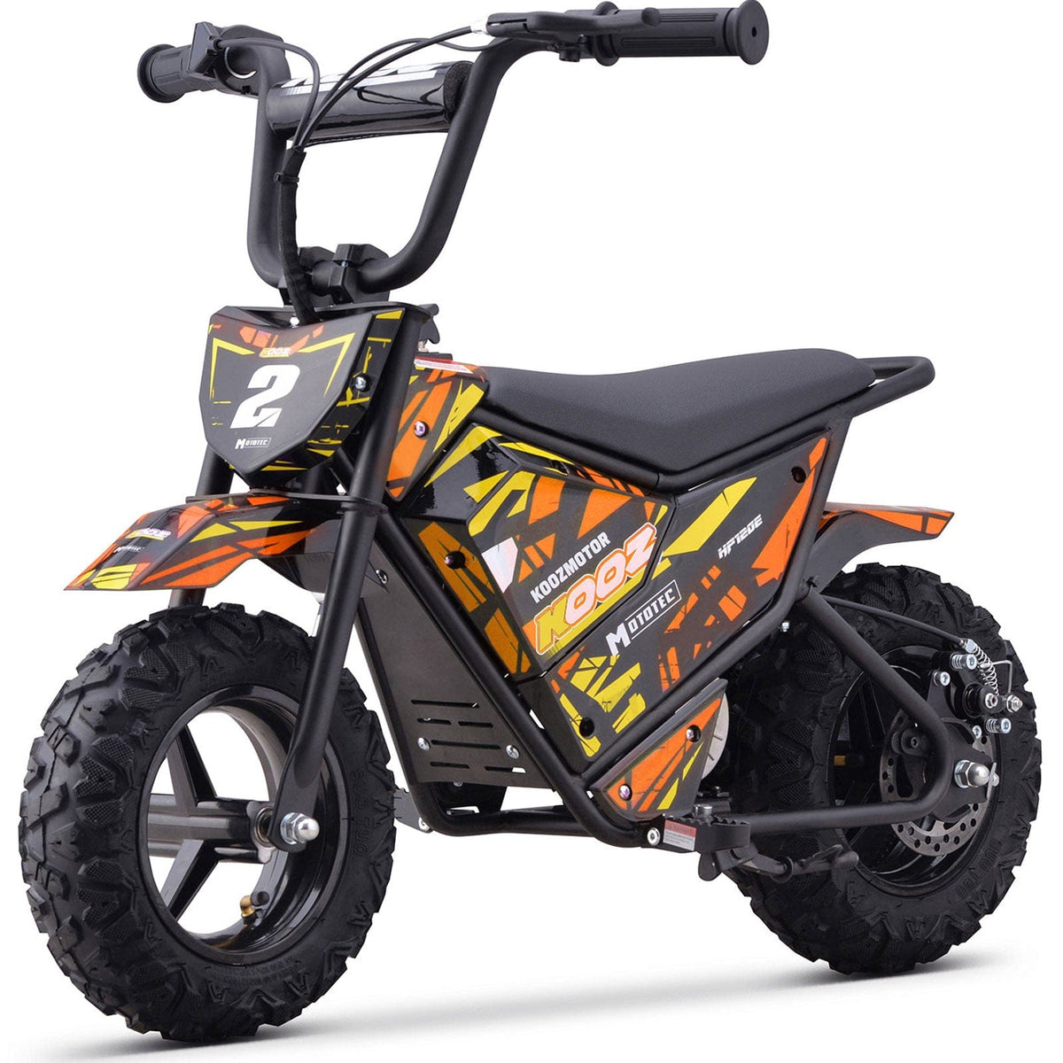 MotoTec 24v 250w (HP120E) Electric Powered Mini Bike Electric Mini Bikes MotoTec Orange