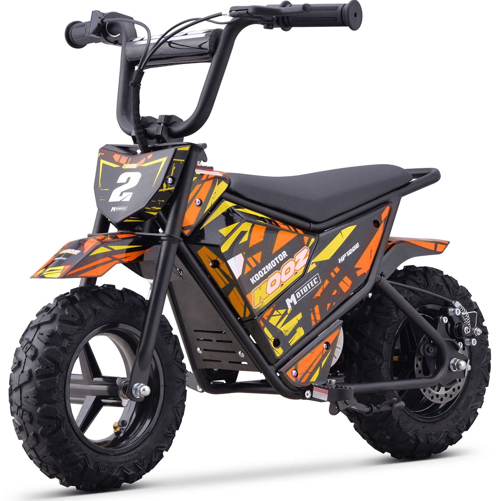 MotoTec 24v 250w (HP120E) Electric Powered Mini Bike Electric Mini Bikes MotoTec Orange