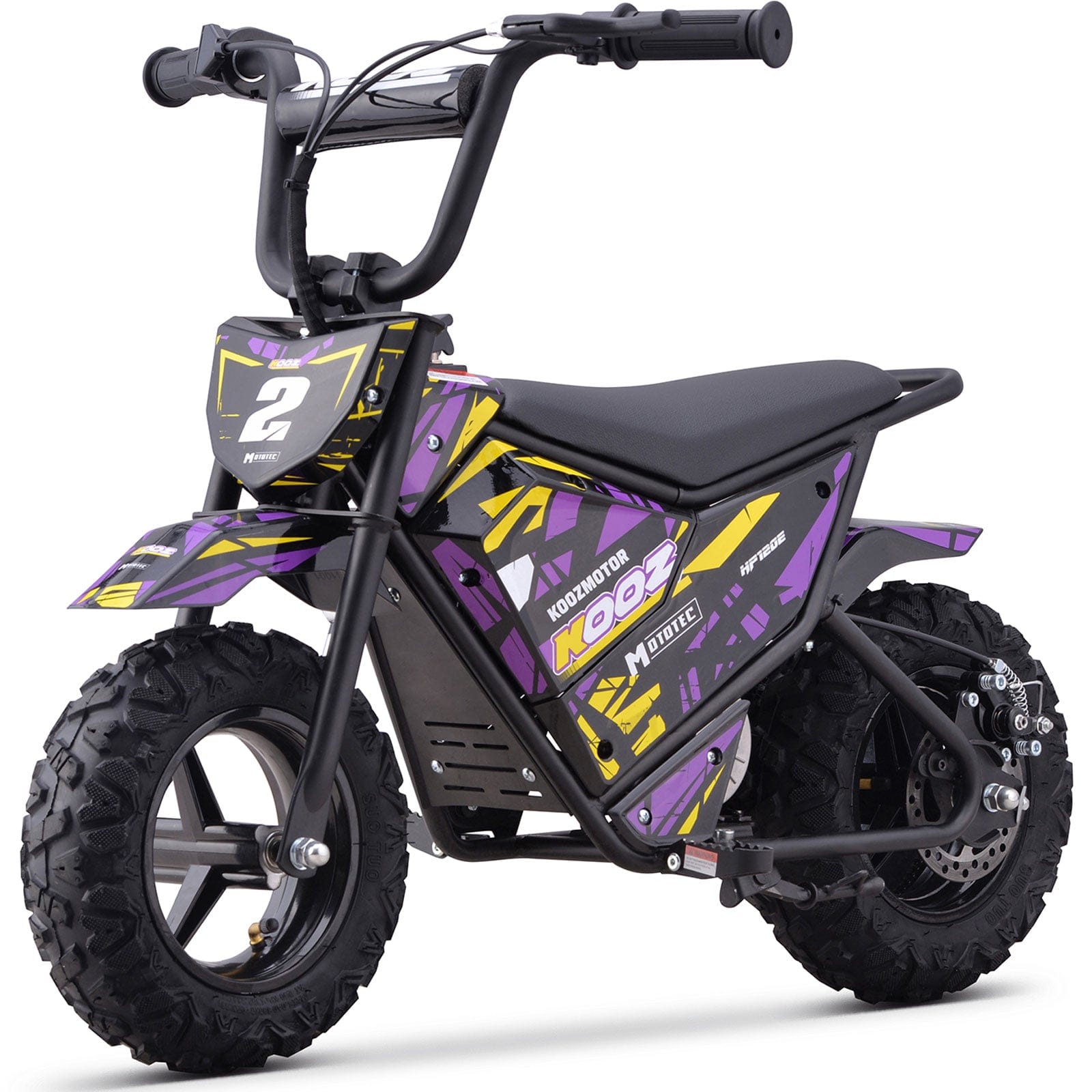 MotoTec 24v 250w (HP120E) Electric Powered Mini Bike Electric Mini Bikes MotoTec Purple