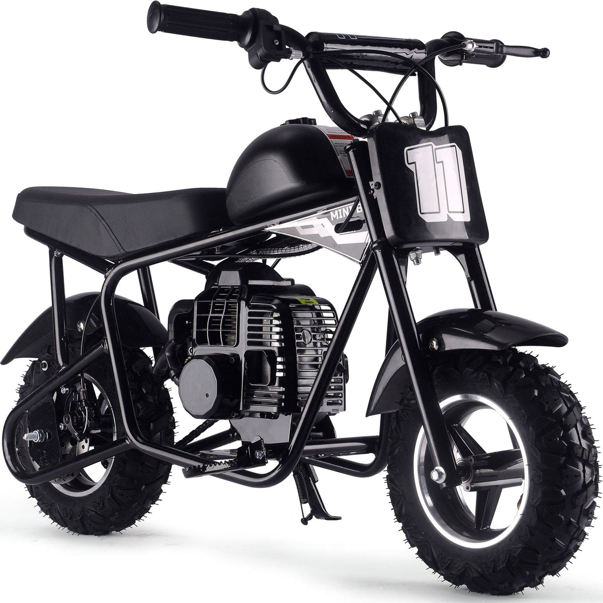 MotoTec Urchin 49cc 2-Stroke Kids Gas Mini Bike Gas Mini Bikes MotoTec Black