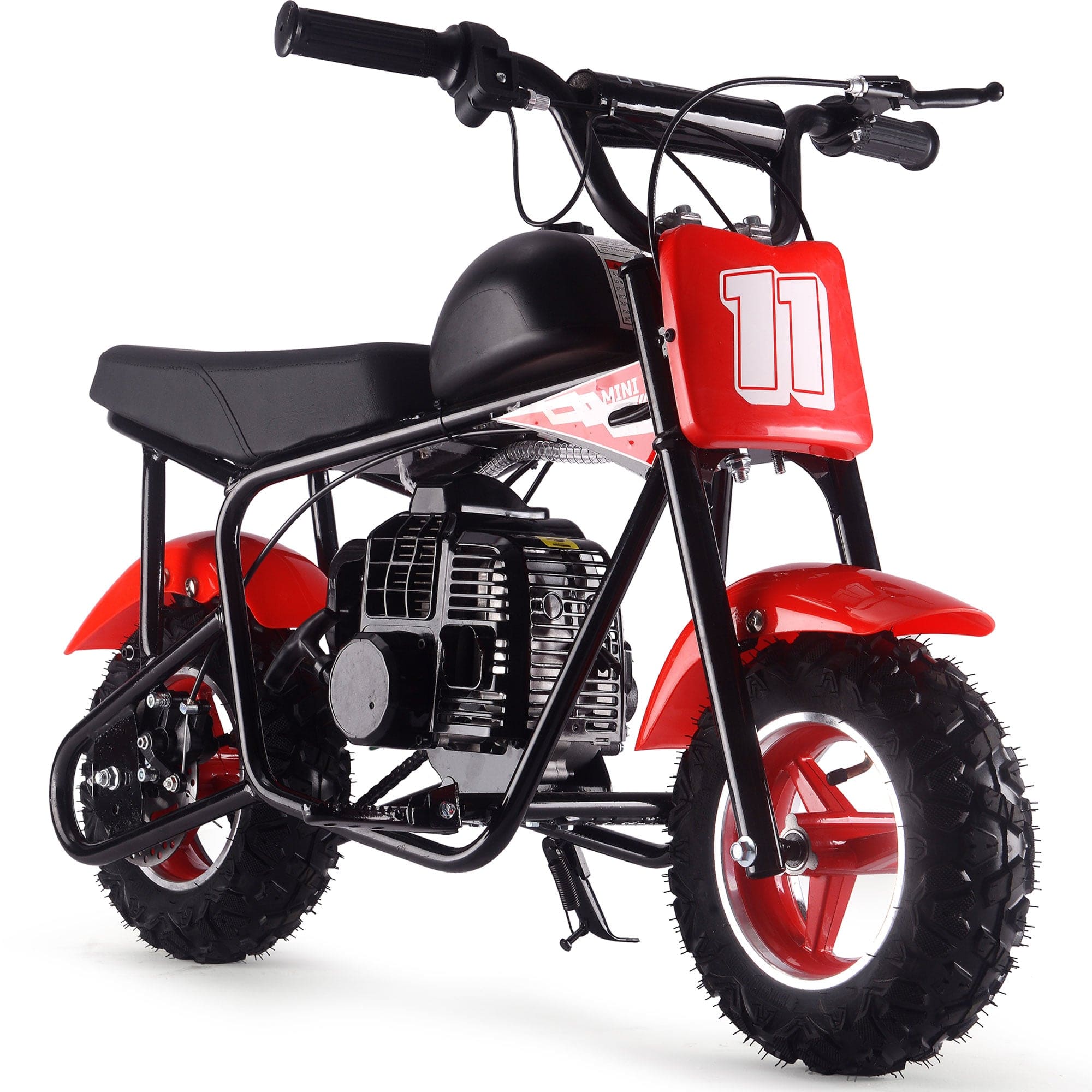 MotoTec Urchin 49cc 2-Stroke Kids Gas Mini Bike Gas Mini Bikes MotoTec Red