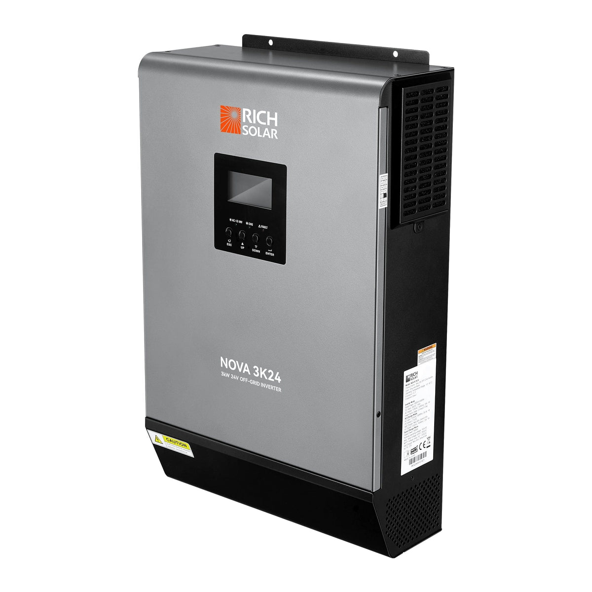 NOVA MAX 3K | 3000 Watt (3kW) 24 Volt Off-Grid Hybrid Solar Inverter | Powerful 3000W 24V Hybrid Inverter for RVs, Trailers, Campers, Vans, Trucks, Overlanders, Boats | #1 Ranked 24V Hybrid Inverter (BACKORDER - ETA: AUGUST) Hybrid Inverters RICH SOLAR