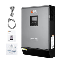 NOVA MAX 3K | 3000 Watt (3kW) 24 Volt Off-Grid Hybrid Solar Inverter | Powerful 3000W 24V Hybrid Inverter for RVs, Trailers, Campers, Vans, Trucks, Overlanders, Boats | #1 Ranked 24V Hybrid Inverter (BACKORDER - ETA: AUGUST) Hybrid Inverters RICH SOLAR