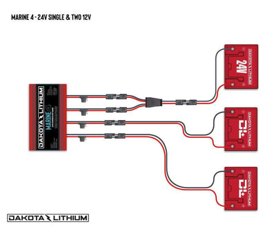 Dakota Lithium Marine 4 Bank, 40-Amp (10-Amp Per Bank) 12V Onboard Lithium Battery Charger Converter/Charger Dakota Lithium