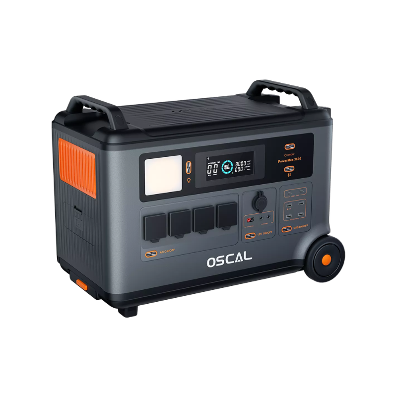 Oscal PowerMax 3600SE | 3600W Portable Power Station with 3600Wh Battery Capacity and 2400W Solar Input
