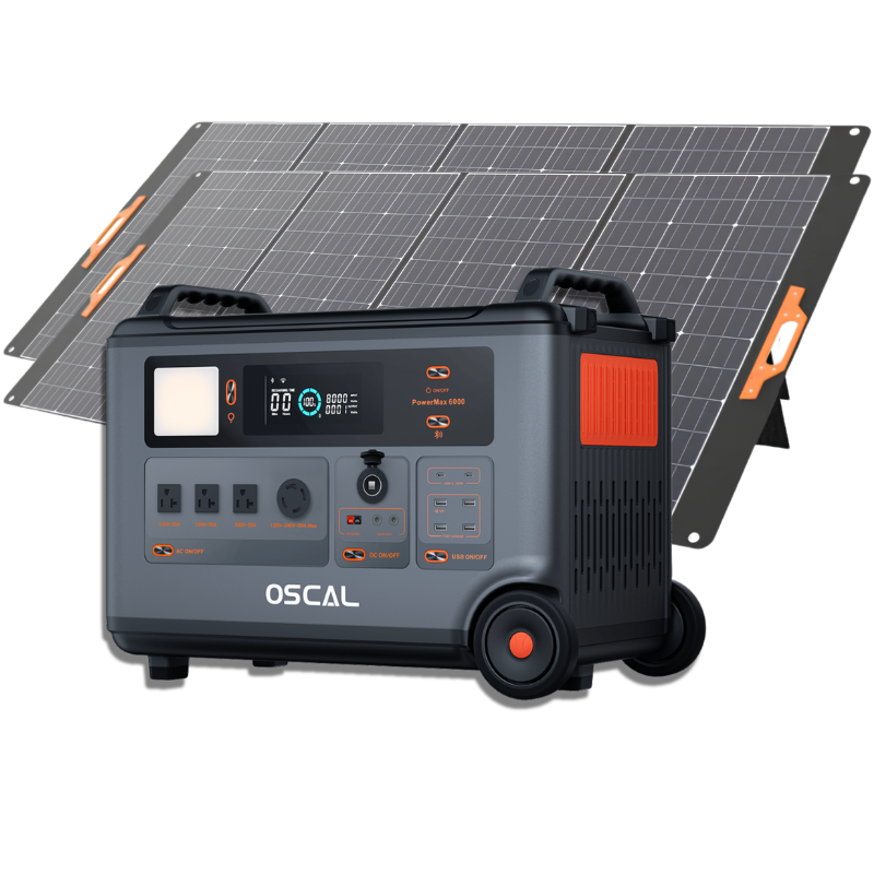 Oscal PowerMax 6000 | 6000W Portable Power Station with 120/240V Dual Voltage