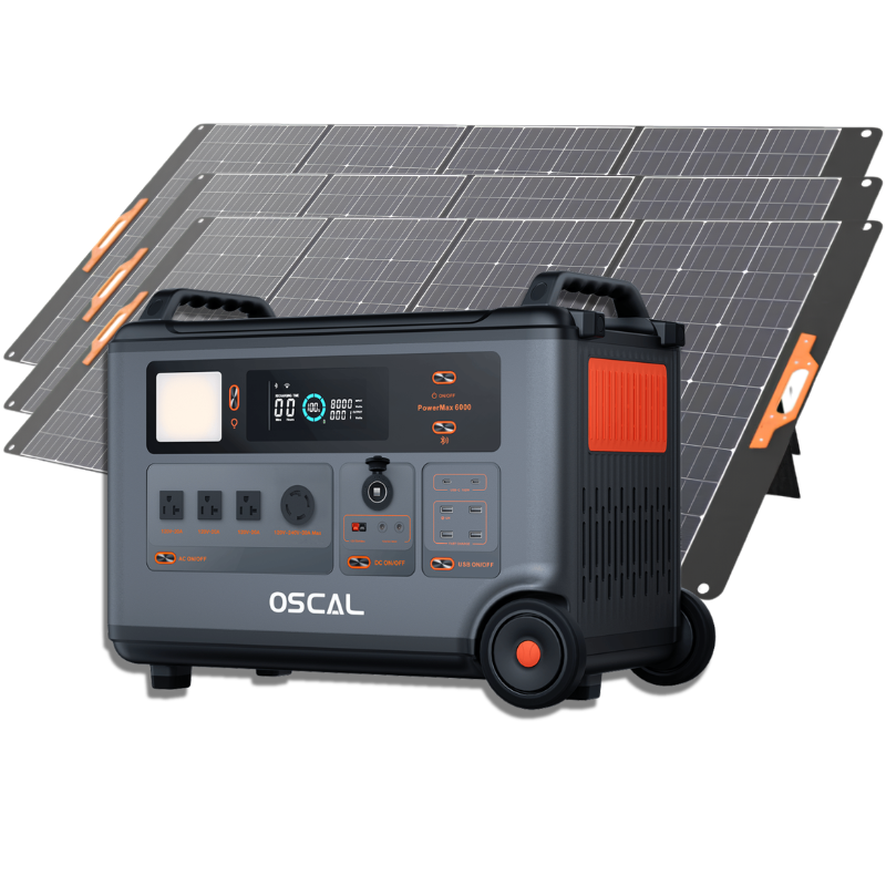 Oscal PowerMax 6000 | 6000W Portable Power Station with 120/240V Dual Voltage