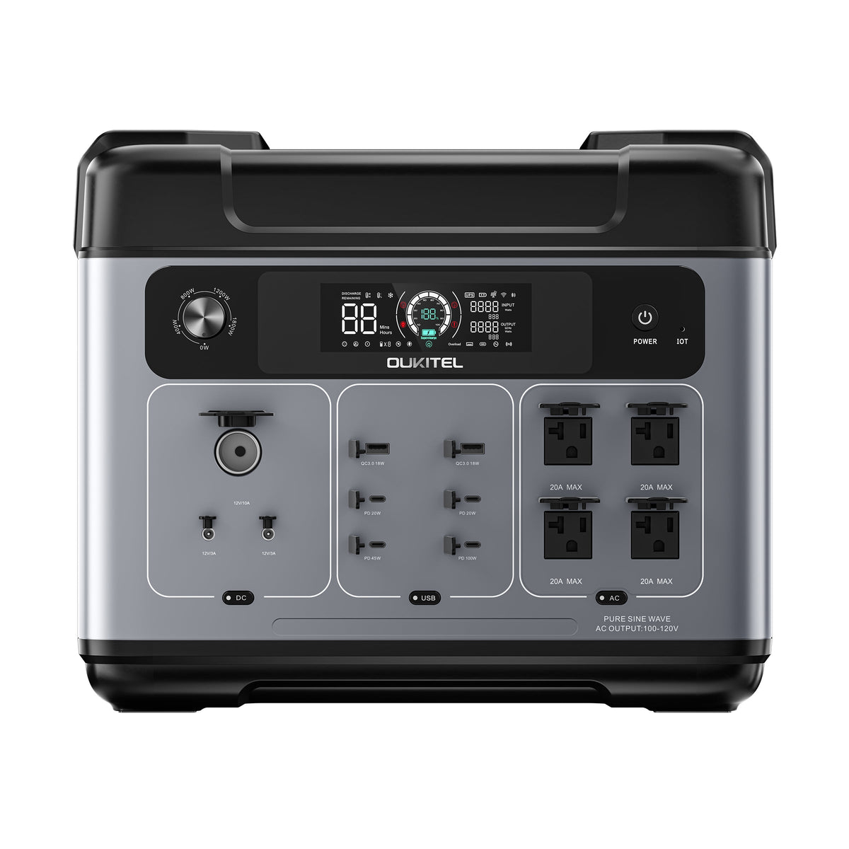 OUKITEL P2001 Plus Portable Power Station 2400W/2048Wh