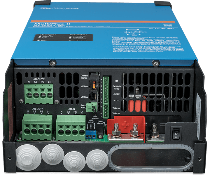 Victron MultiPlus-II 12V 3000VA Inverter/Charger – 120A Charging, 50A Transfer Switch, 2x 120V Split-Phase Output, 60Hz (UL Certified, PMP122305102) Solar Equipments Victron Energy