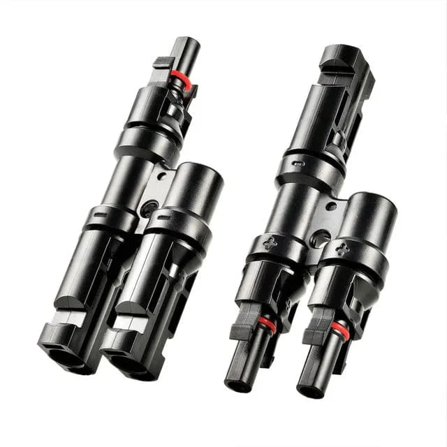 RICH SOLAR 10 Gauge Solar Panel Extension Cable with Male and Female Solar Connector Ends and Parallel Connectors | Pair of 10AWG Red and Black Extension Wire and Parallel Connectors | Choose Cable Length: 30ft, 50ft Accessories RICH SOLAR