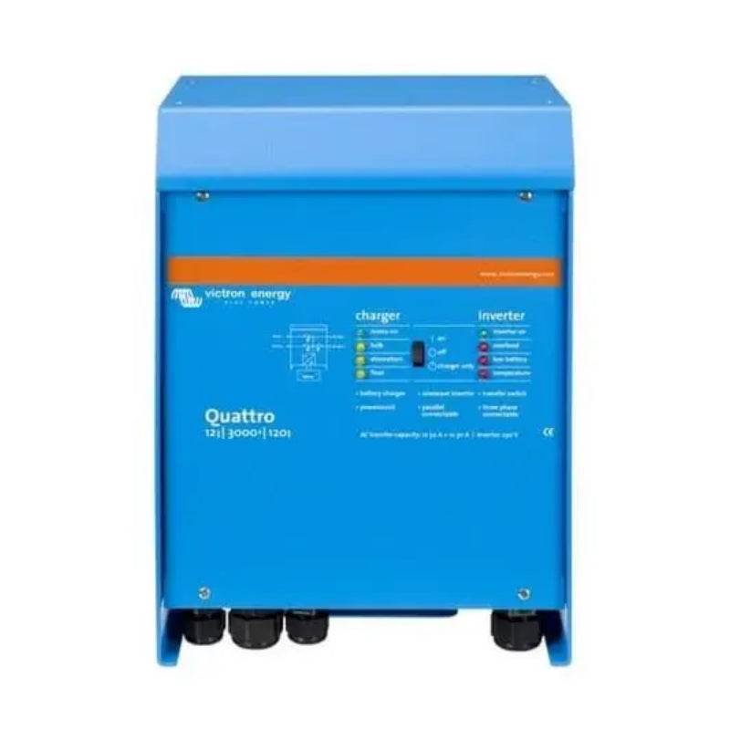 Victron Quattro 48V 5000VA Inverter/Charger – 70A Charging, Dual 100A AC Inputs, 120V Output (QUA485021100) Inverters Victron Energy
