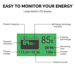 Renogy 500A Battery Monitor With Shunt Battery Monitors & Shunts Renogy