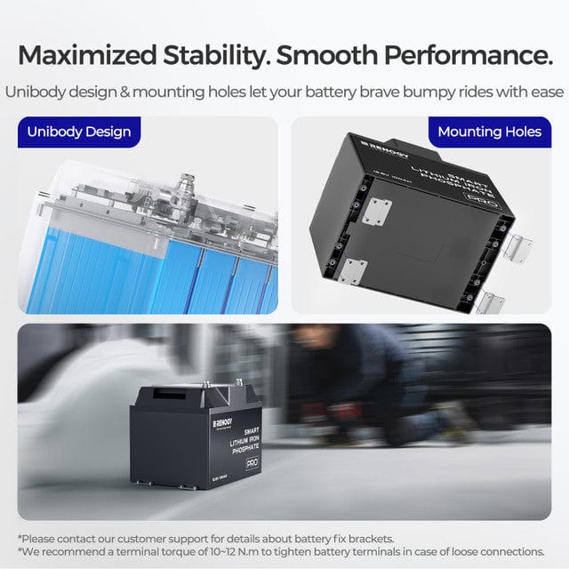 Renogy 12V 100Ah Pro Smart Self-Heating Lithium Iron Phosphate Battery With Bluetooth Batteries Renogy