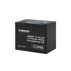 Renogy 12V 100Ah Core Series Deep Cycle Lithium Iron Phosphate Battery Batteries Renogy 1 x 12V 100Ah LiFePO4 Battery