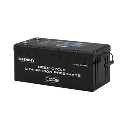 Renogy 12V 200Ah Core Series Deep Cycle Lithium Iron Phosphate Battery Batteries Renogy 1 x 12V 200Ah LiFePO4 Battery