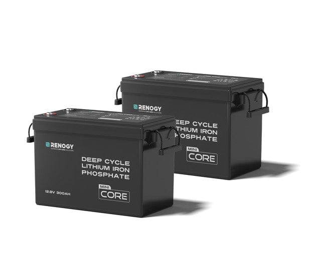 Renogy Core Mini - 12.8V 300Ah Lithium Iron Phosphate Battery w/ Low-Temperature Protection Batteries Renogy 2 x Core Mini - 12.8V 300Ah LifePO4 Batteries