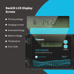 Renogy New Edition Voyager 20A PWM Waterproof Solar Charge Controller Solar Charge Controllers Renogy