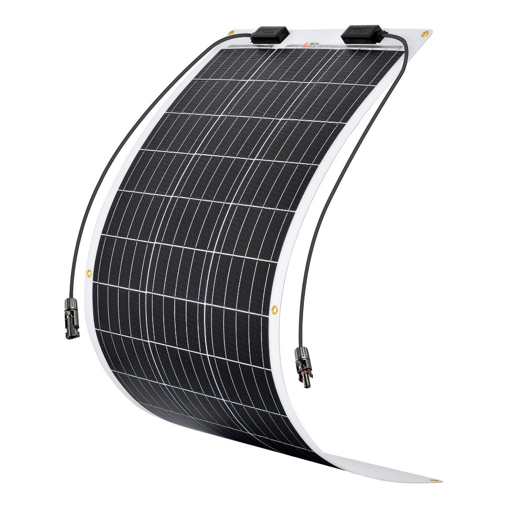 RICH SOLAR | MEGA 100 FLEX | 100 Watt Flexible Solar Panel | Lightweight 12V Flexible Solar Panel for Vans, Boats, Trailers | High Efficiency