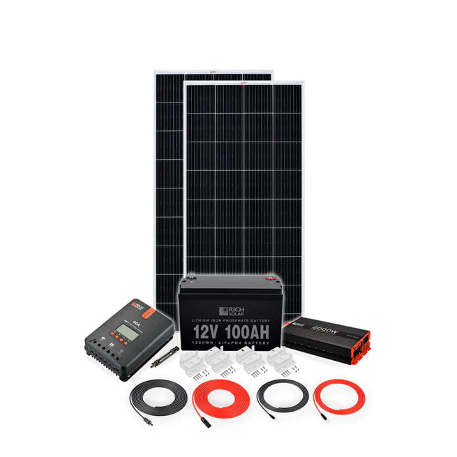 RICH SOLAR 12V 400W Solar Kit Front Vie