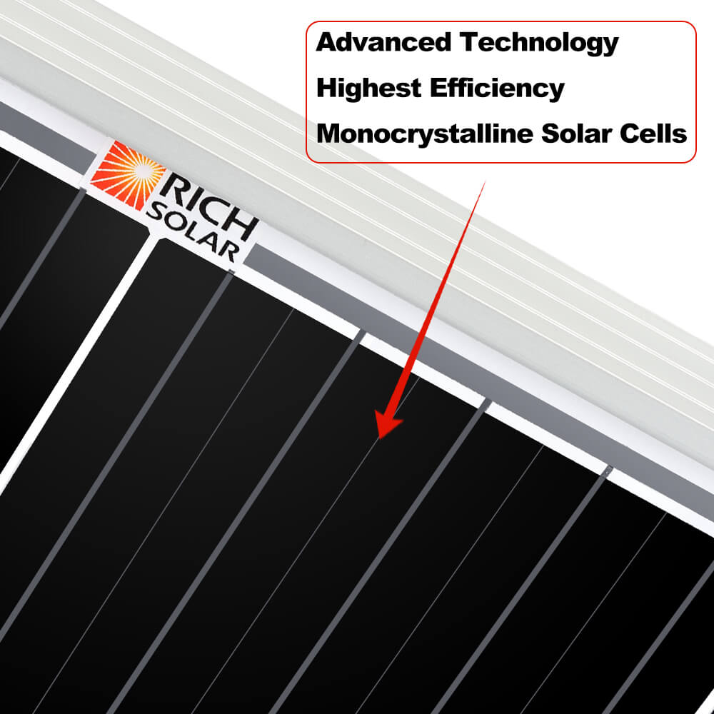 RICH SOLAR | MEGA 200 | 200 Watt Solar Panel | Premier 12V Off-Grid Solar Panel for RVs, Cabins, Boats | 25-Year Output Warranty | UL Certified