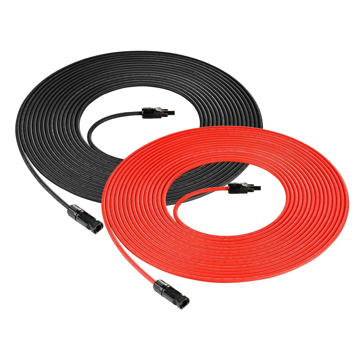 RICH SOLAR 10 Gauge Solar Panel Extension Cable with Male and Female Solar Connector Ends | Pair of 10AWG Red and Black Extension Wire with Connectors on Both Ends | Choose Cable Length: 10ft, 15ft, 20ft, 30ft, 50ft, 75ft, 100ft Accessories RICH SOLAR