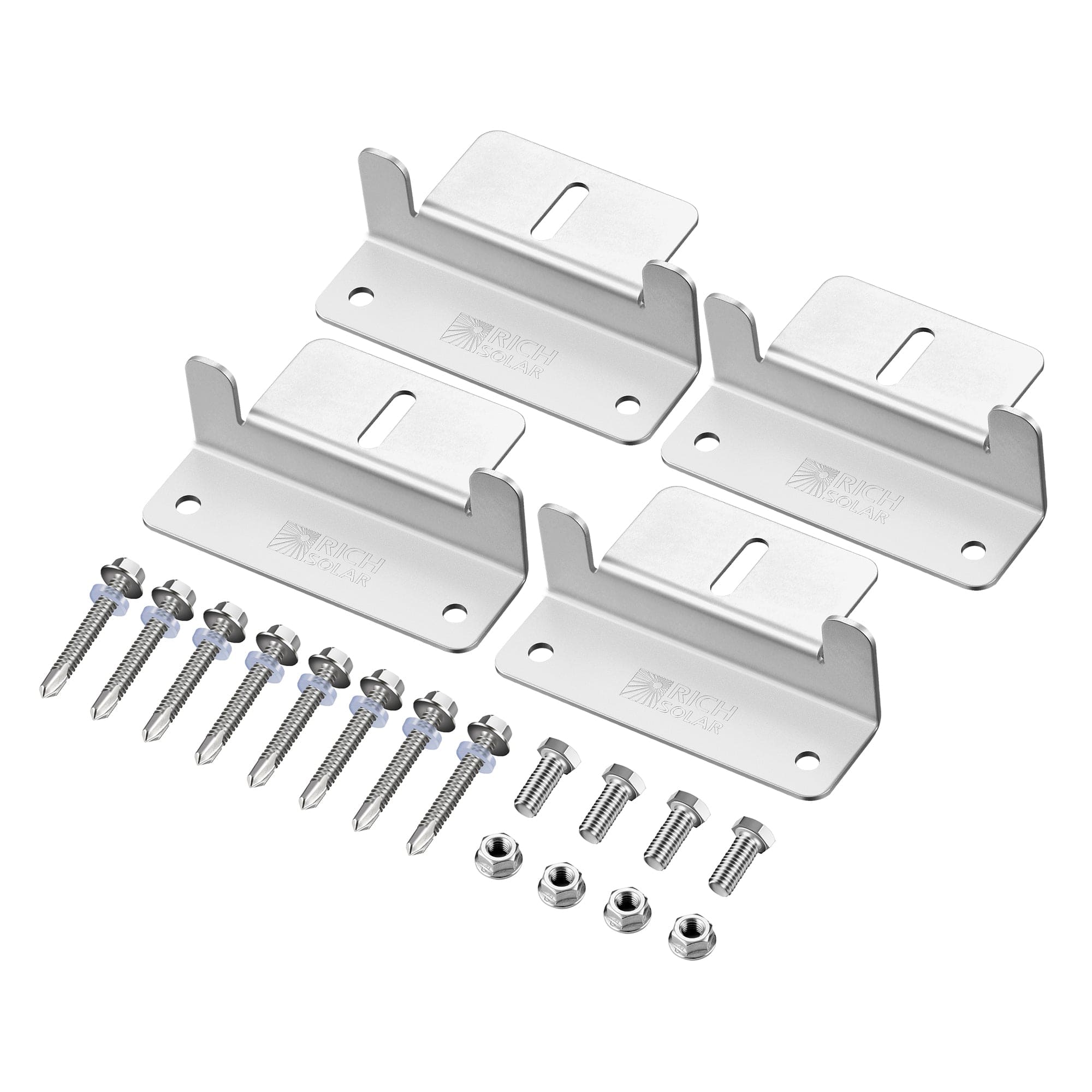 RICH SOLAR | Z-Brackets | Mounting Hardware Z-Brackets with Screws | Designed for RICH SOLAR MEGA Series Solar Panels | Easy to Install Mounts RICH SOLAR