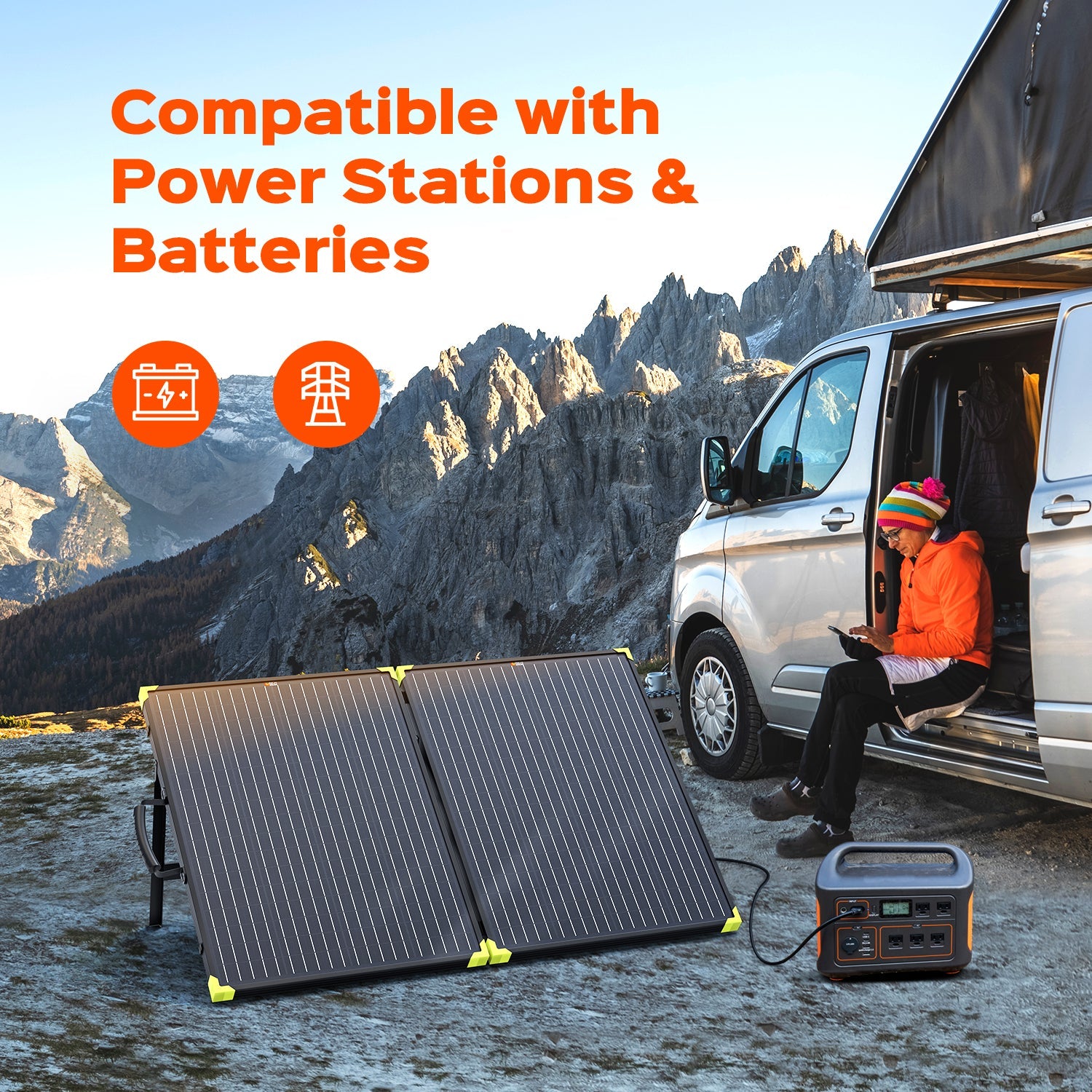 RICH SOLAR MEGA 200 - 200W 12V Portable Briefcase Solar Panel, High Efficiency, Ideal for Generators & Campers Solar Panels Rich Solar