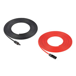 RICH SOLAR 10 Gauge Extension Cable to Connect Solar Panel to Charge Controller | Pair of 10AWG Red and Black Extension Wires for Solar Panel to Charge Controller | Choose Cable Length: 10ft, 20ft, 30ft Accessories RICH SOLAR