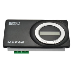 RICH SOLAR 30 Amp Flush Mount PWM Solar Charge Controller | 30A 12V/24V PWM Controller for RVs, Trailers, Campers, Vans, Boats, Off-Grid | Top Rated Battery Charge Controllers RICH SOLAR
