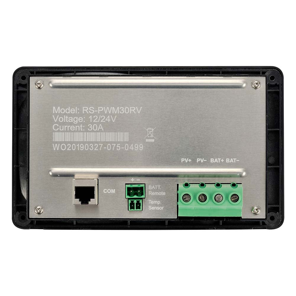 RICH SOLAR | 30 Amp Flush Mount PWM Solar Charge Controller | 30A 12V/24V PWM Controller for RVs, Trailers, Campers, Vans, Boats, Off-Grid | Top Rated Battery Charge Controllers Rich Solar