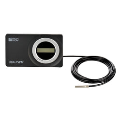 RICH SOLAR 30 Amp Flush Mount PWM Solar Charge Controller | 30A 12V/24V PWM Controller for RVs, Trailers, Campers, Vans, Boats, Off-Grid | Top Rated Battery Charge Controllers RICH SOLAR