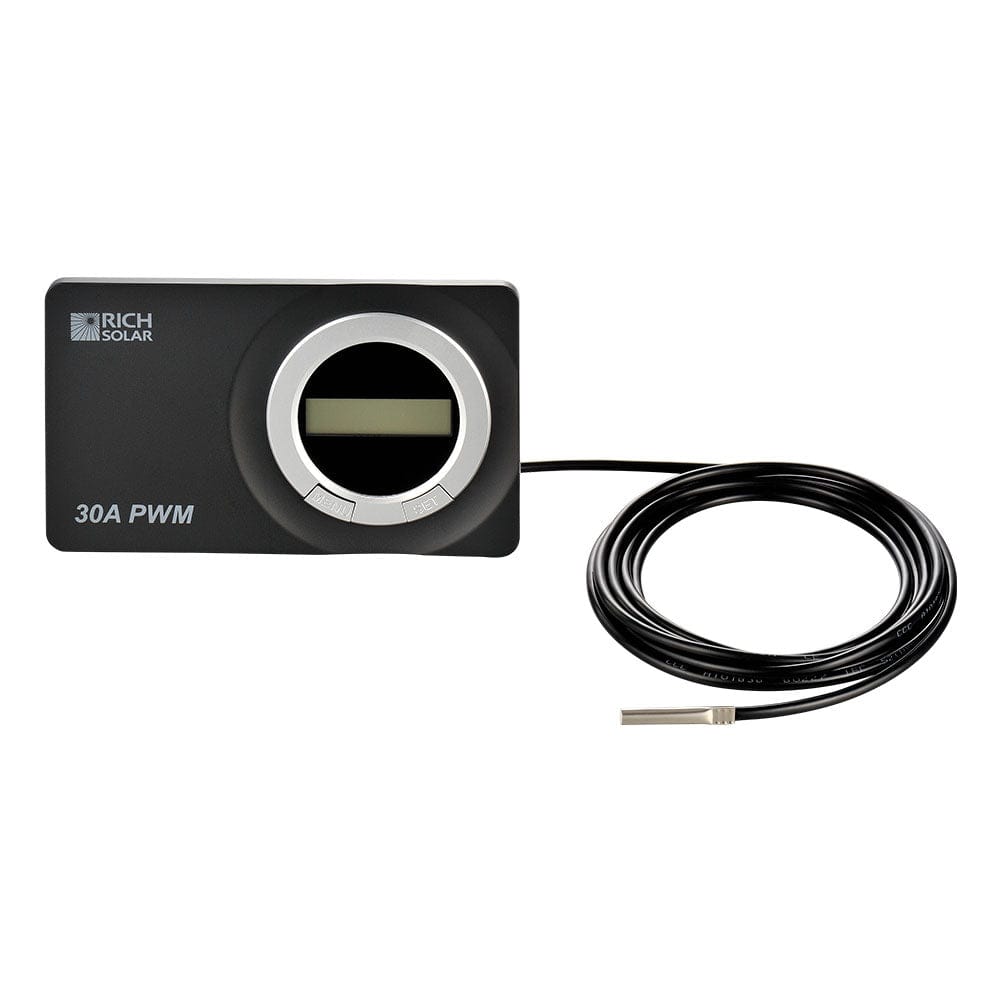 RICH SOLAR 30 Amp Flush Mount PWM Solar Charge Controller | 30A 12V/24V PWM Controller for RVs, Trailers, Campers, Vans, Boats, Off-Grid | Top Rated Battery Charge Controllers RICH SOLAR