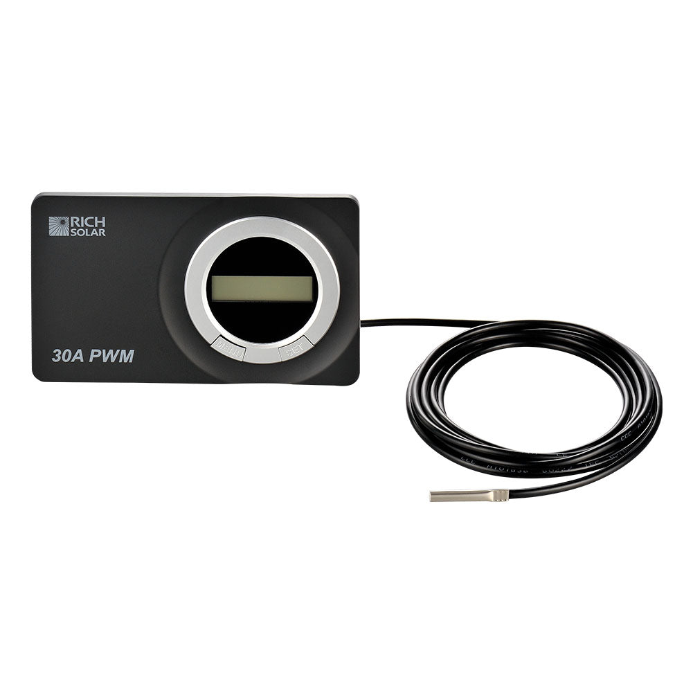 RICH SOLAR | 30 Amp Flush Mount PWM Solar Charge Controller | 30A 12V/24V PWM Controller for RVs, Trailers, Campers, Vans, Boats, Off-Grid | Top Rated Battery Charge Controllers Rich Solar