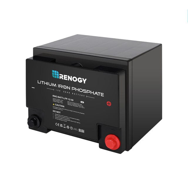 Renogy 12 Volt 50 Ah Lithium Iron Phosphate Battery Batteries Renogy