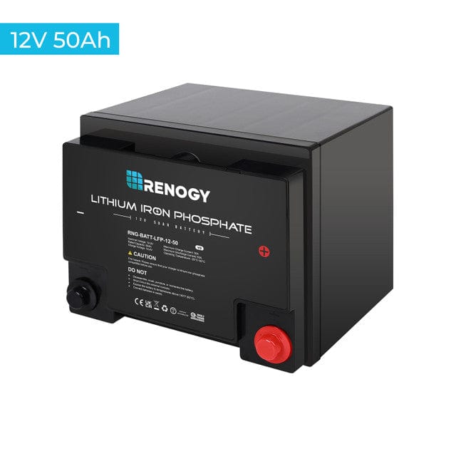 Renogy 12 Volt 50 Ah Lithium Iron Phosphate Battery Batteries Renogy