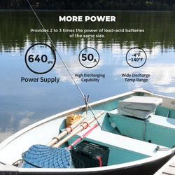 Renogy 12 Volt 50 Ah Lithium Iron Phosphate Battery Batteries Renogy