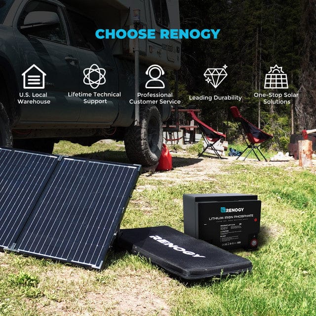 Renogy 12 Volt 50 Ah Lithium Iron Phosphate Battery Batteries Renogy