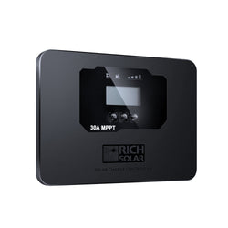RICH SOLAR BRAVO FLUSH 30 | 30 Amp Flush Mount MPPT Solar Charge Controller | Premium 30A 12V/24V MPPT Flush Mount Solar Controller for RVs, Trailers, Campers, Vans, Boats, Off-Grid | #1 Flush Mount MPPT Solar Controller MPPT Charge Controllers RICH SOLAR