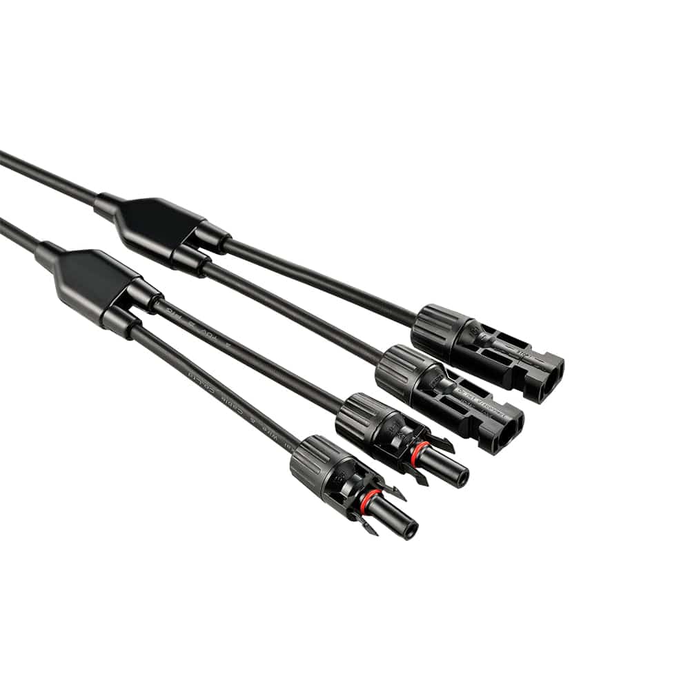 RICH SOLAR Y Branch 2-to-1 Solar Panel Parallel Adapters | Weatherproof PV Adapters for Solar Connection | Plug and Play Connectors RICH SOLAR