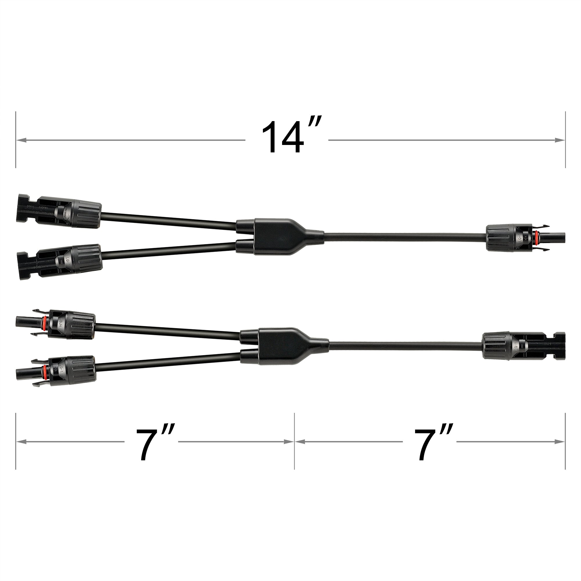 RICH SOLAR | Y Branch 2-to-1 Solar Panel Parallel Adapters | Weatherproof PV Adapters for Solar Connection | Plug and Play Connectors Rich Solar