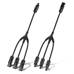 RICH SOLAR Y Branch Parallel Adapters 3-to-1 | 3-to-1 Weatherproof Parallel Adapters for Solar Panels | Easy to Install Connectors RICH SOLAR